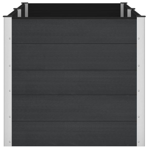 Градинска повдигната леха Черно 200 x 100 x 91 см