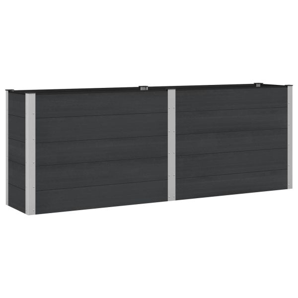 Градинска повдигната леха Черно 250 x 50 x 91 см