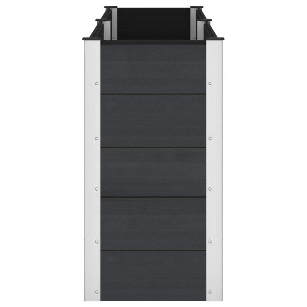 Градинска повдигната леха Черно 250 x 50 x 91 см