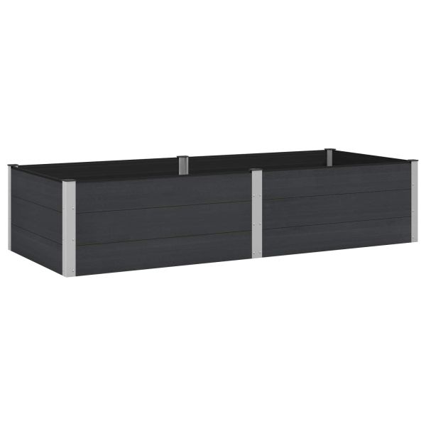 Градинска повдигната леха Черно 250 x 100 x 54 cm