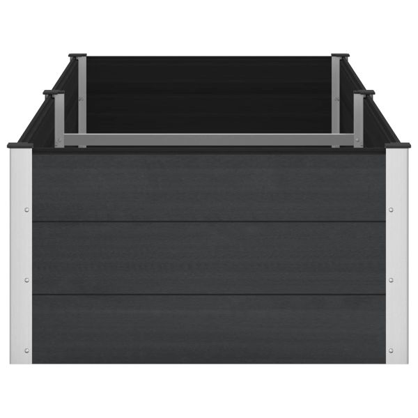 Градинска повдигната леха Черно 250 x 100 x 54 cm