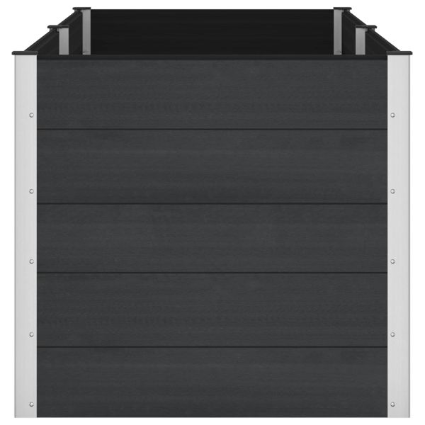 Градинска повдигната леха Черно 250 x 100 x 91 cm
