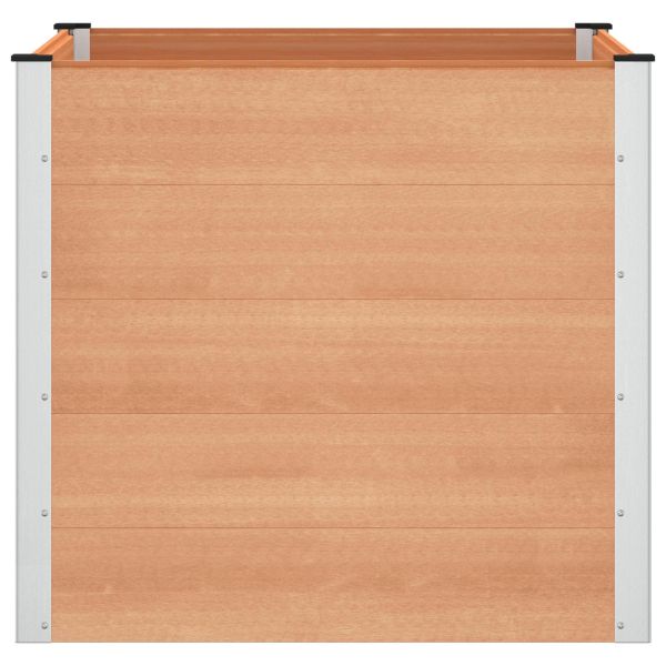 Градинска повдигната леха Кафяво 100 x 100 x 91 cm