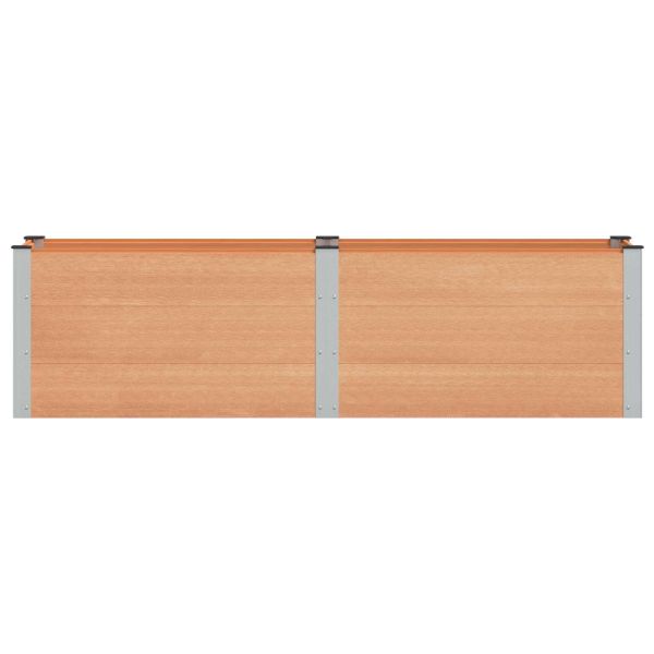 Градинска повдигната леха Кафяво 200 x 50 x 54 cm
