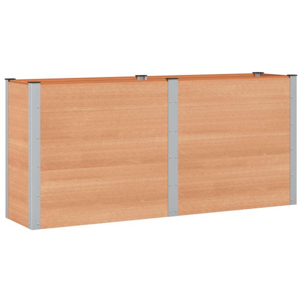 Градинска повдигната леха Кафяво 200 x 50 x 91 cm