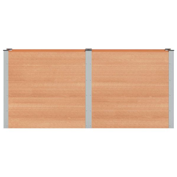 Градинска повдигната леха Кафяво 200 x 50 x 91 cm
