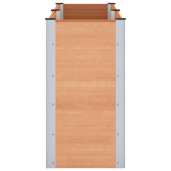 Градинска повдигната леха Кафяво 200 x 50 x 91 cm