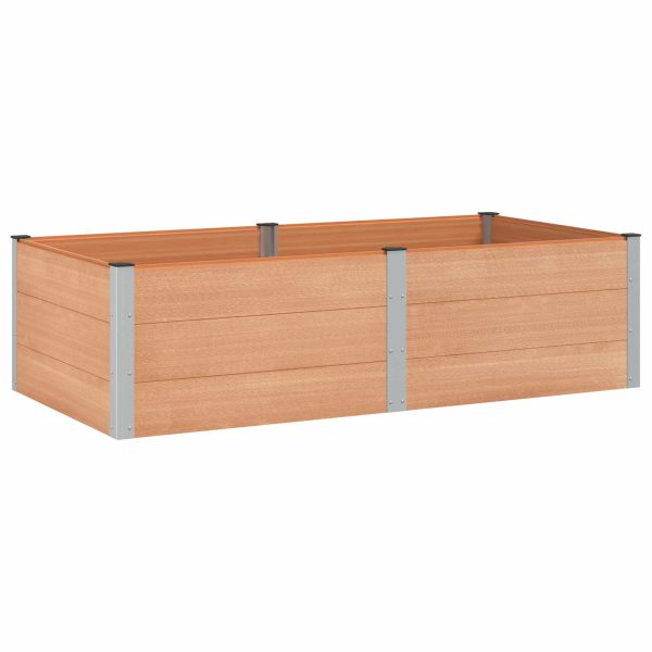Градинска повдигната леха Кафяво 200 x 100 x 54 cm