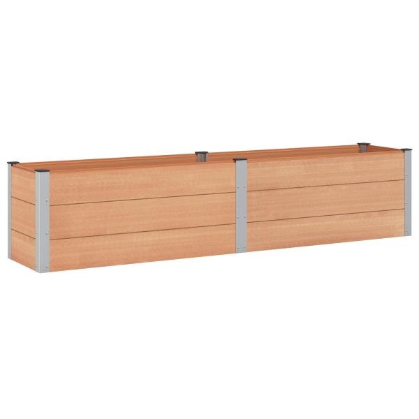 Градинска повдигната леха Кафяво 250 x 50 x 54 cm