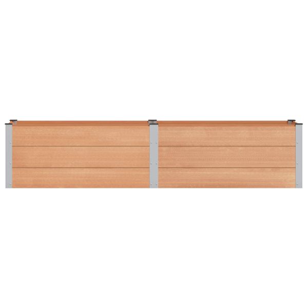 Градинска повдигната леха Кафяво 250 x 50 x 54 cm