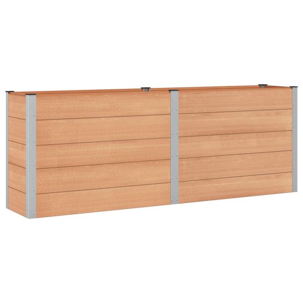Градинска повдигната леха Кафяво 250 x 50 x 91 см
