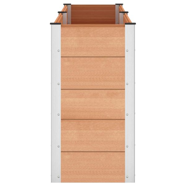 Градинска повдигната леха Кафяво 250 x 50 x 91 см