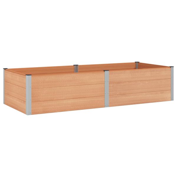Градинска повдигната леха Кафяво 250 x 100 x 54 cm