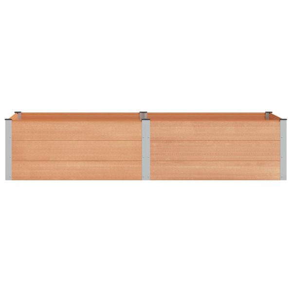 Градинска повдигната леха Кафяво 250 x 100 x 54 cm