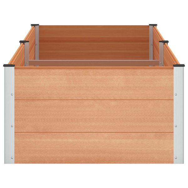 Градинска повдигната леха Кафяво 250 x 100 x 54 cm