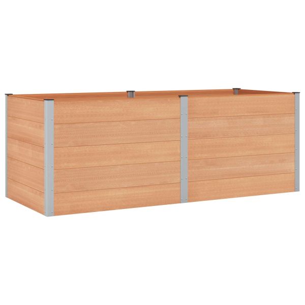 Градинска повдигната леха Кафяво 250 x 100 x 91 cm
