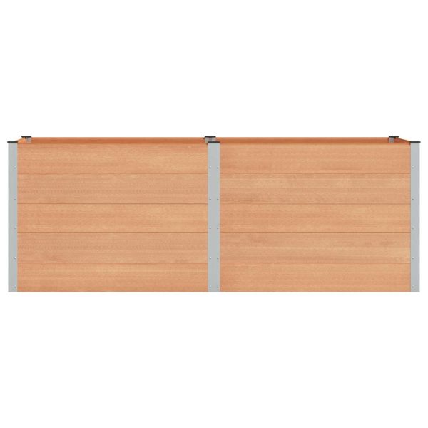 Градинска повдигната леха Кафяво 250 x 100 x 91 cm