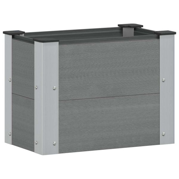 Градинска повдигната леха Сиво 50 x 30 x 36 см