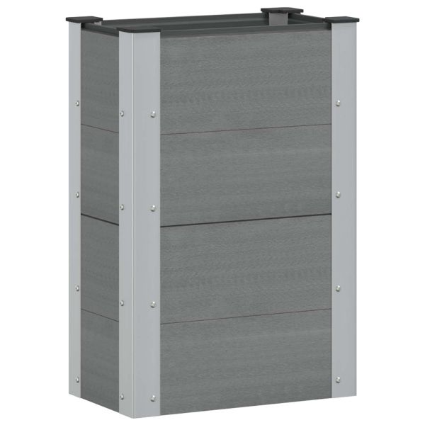 Градинска повдигната леха Сиво 50 x 30 x 72 см