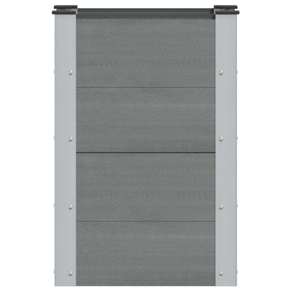 Градинска повдигната леха Сиво 50 x 30 x 72 см