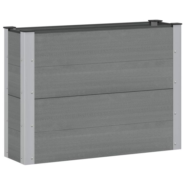 Градинска повдигната леха Сиво 100 x 30 x 72 см
