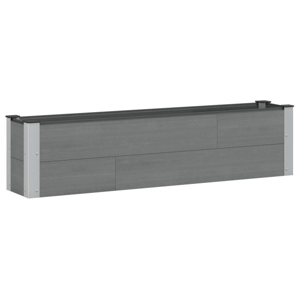 Градинска повдигната леха Сиво 150 x 30 x 36 см