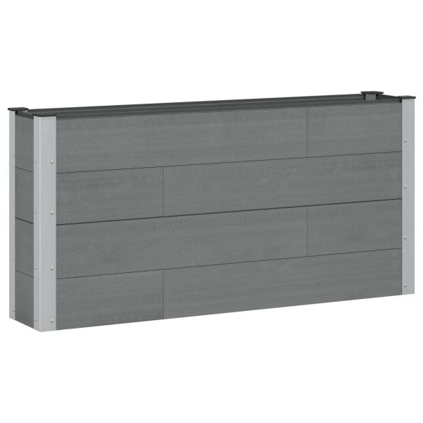 Градинска повдигната леха Сиво 150 x 30 x 72 см