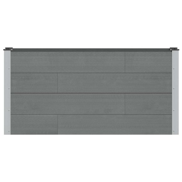 Градинска повдигната леха Сиво 150 x 30 x 72 см
