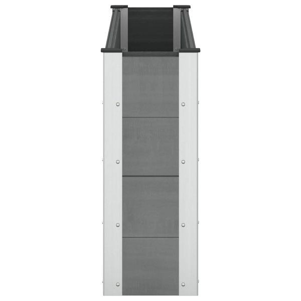 Градинска повдигната леха Сиво 150 x 30 x 72 см