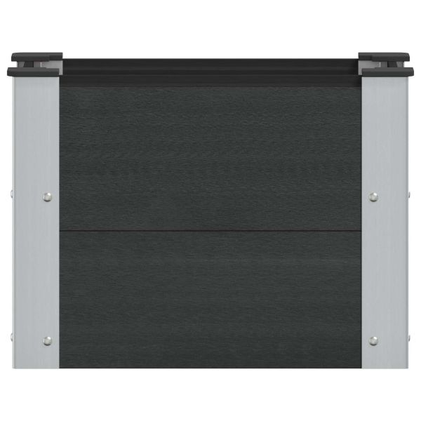 Градинска повдигната леха Черно 50 x 30 x 36 см