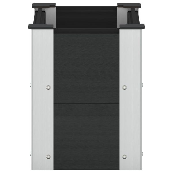 Градинска повдигната леха Черно 50 x 30 x 36 см