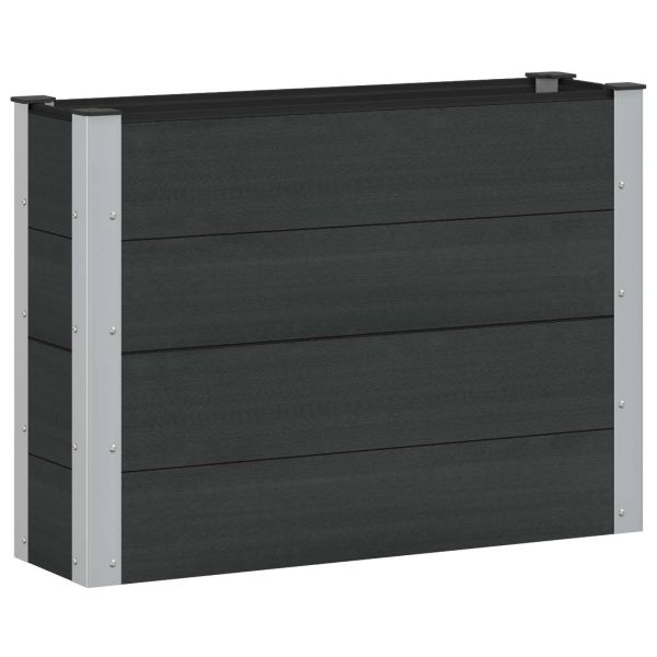 Градинска повдигната леха Черно 100 x 30 x 72 см