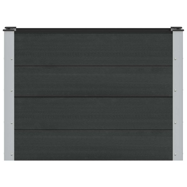Градинска повдигната леха Черно 100 x 30 x 72 см