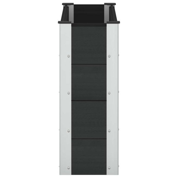 Градинска повдигната леха Черно 100 x 30 x 72 см