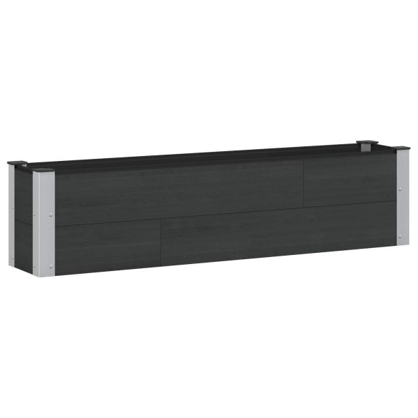 Градинска повдигната леха Черно 150 x 30 x 36 см