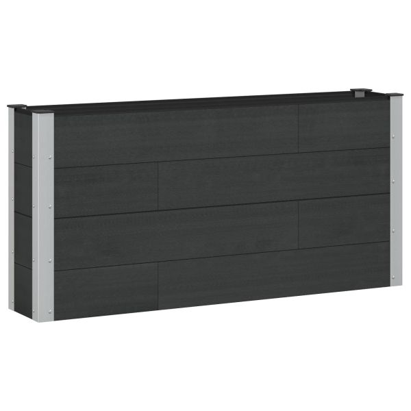 Градинска повдигната леха Черно 150 x 30 x 72 см