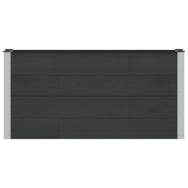 Градинска повдигната леха Черно 150 x 30 x 72 см