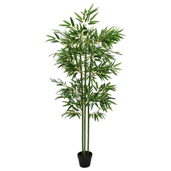Изкуствено бамбуково дърво 2 pcs Зелено 45 x 18 x 175 см
