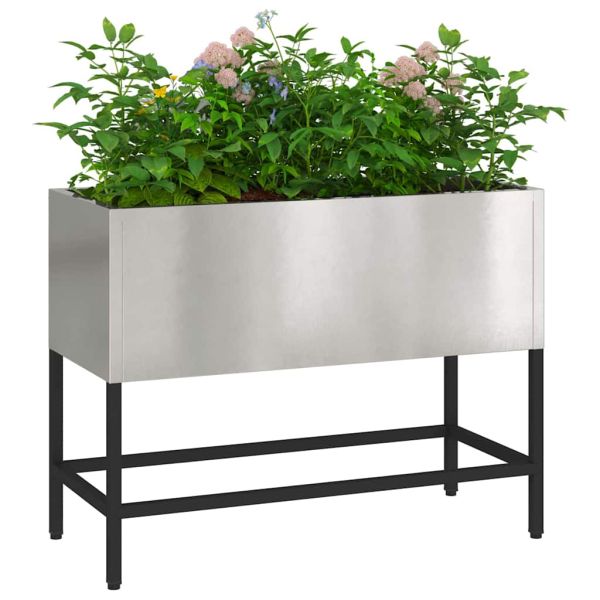 Повдигната градинска саксия Сребрист 60 x 26 x 45 см