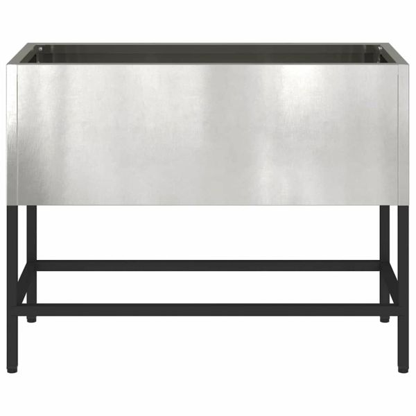 Повдигната градинска саксия Сребрист 60 x 26 x 45 см