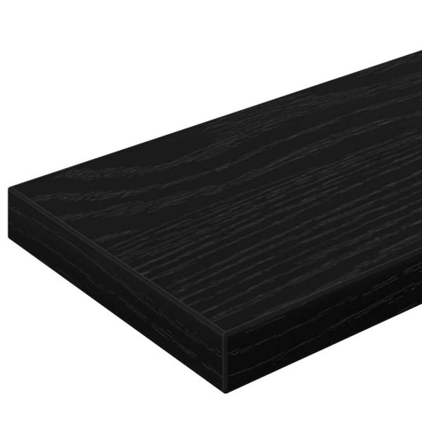 Етажерка Борд 4 pcs Черен 100 x 10 x 1,5 cm Инженерно дърво