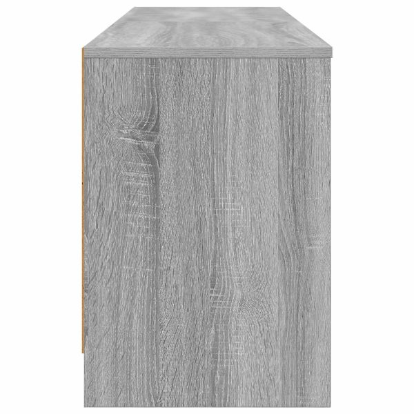 Шкаф за легло с рафт 2 pcs Сив Сонома 66 x 33 x 48 см