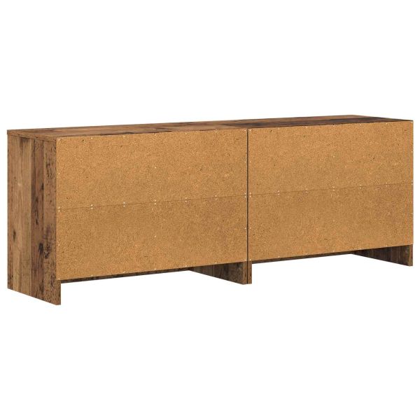 Шкаф за легло с рафт 2 pcs Старо дърво 66 x 33 x 48 см