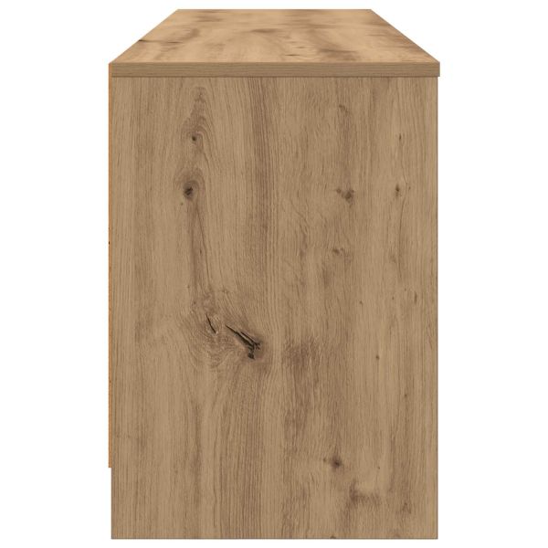 Шкаф за легло с рафт 2 pcs Дъб артизан 66 x 33 x 48 см