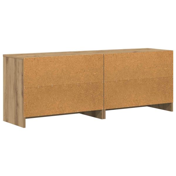 Шкаф за легло с рафт 2 pcs Дъб артизан 66 x 33 x 48 см