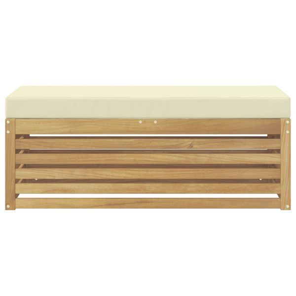 Комплект дивани за открито Бяло и кремаво 115 x 43 x 45 см