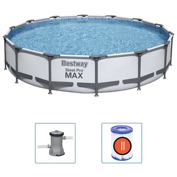 Bestway Steel Pro MAX Комплект плувен басейн, 427x84 см