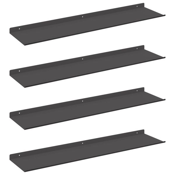Плаващ рафт 4 pcs Черен 80 x 18 x 2,5 см Стомана