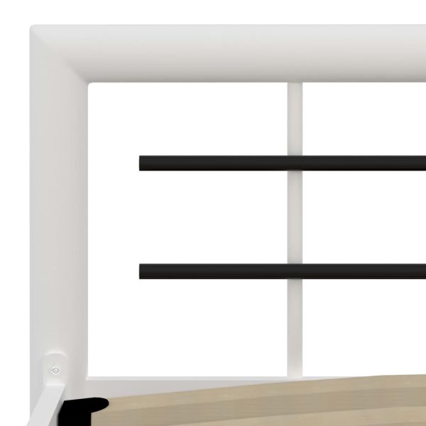 Рамка за легло, бяло и черно, метал, 120x200 cм