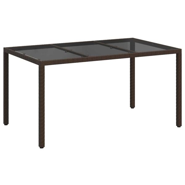 Градинска маса Кафяво 150 x 90 x 75 cm полиратан